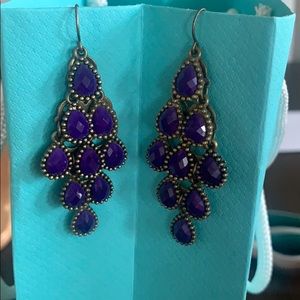 Blue Statement Earrings